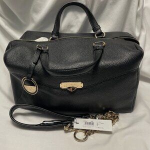 Versace Collection Travelling Case Vitello Stampa Alce Black Leather New